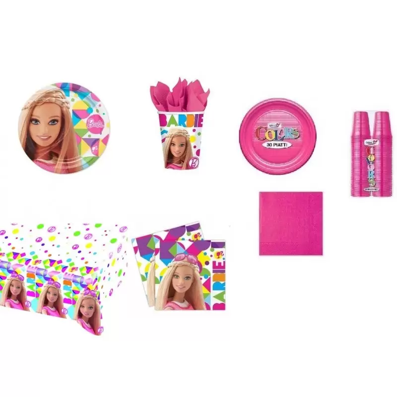 BARBIE COORDIANTO TAVOLA MONOCOLORE FUCSIA