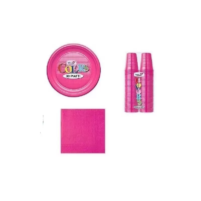 BARBIE COORDIANTO TAVOLA MONOCOLORE FUCSIA
