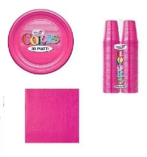 BARBIE COORDIANTO TAVOLA MONOCOLORE FUCSIA