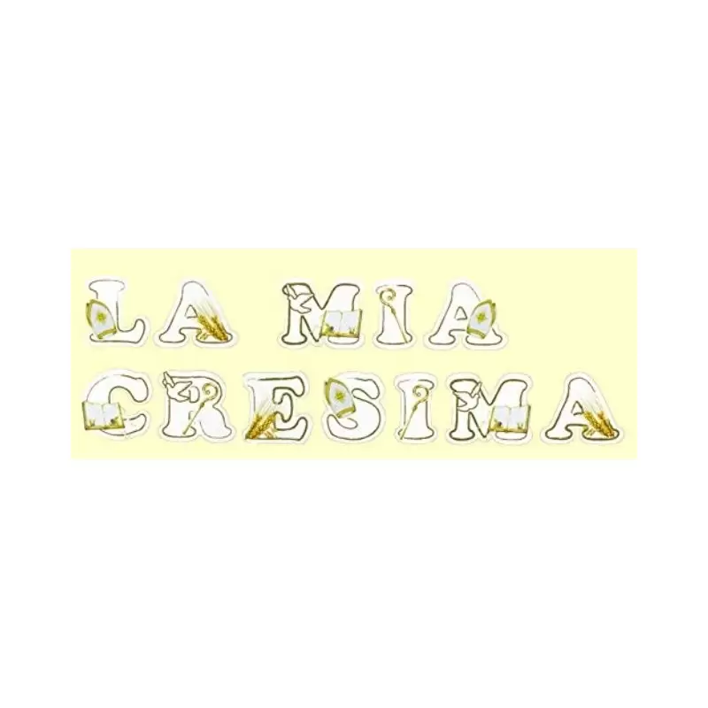 GHIRLANDA LA MIA CRESIMA IN LETTERE DI CARTA FF10 ADDOBBO FESTA FESTONE PARTY 