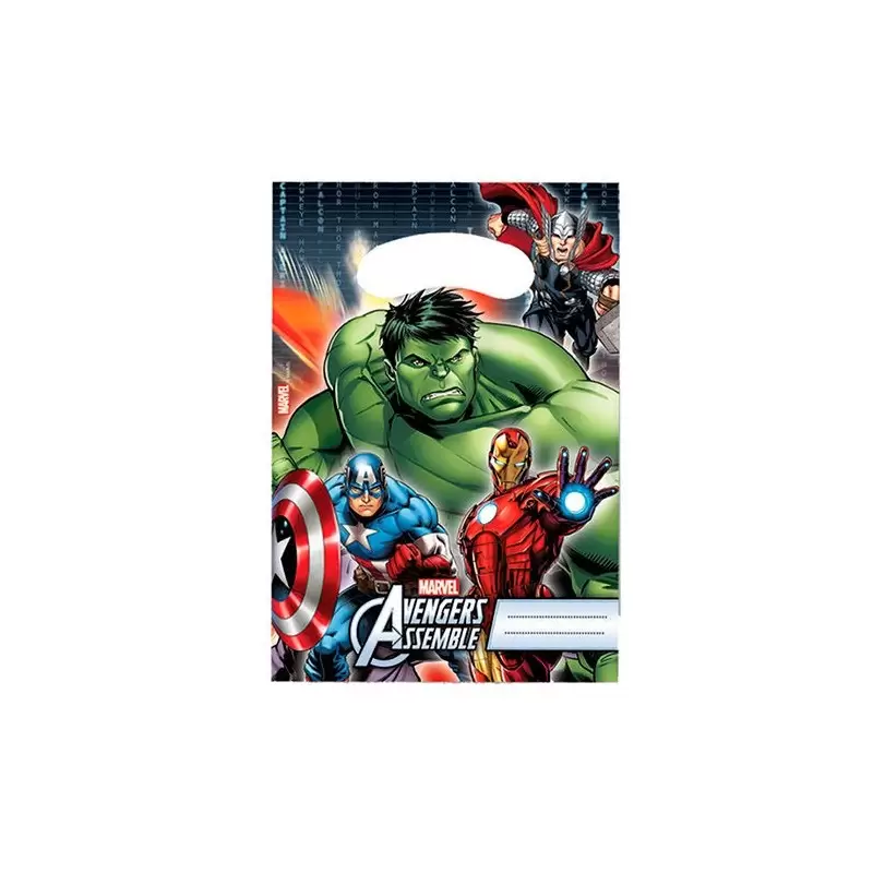 6 REGALINI PER DOPO FESTA COMPLEANNO  AVENGERS MARVEL THOR IRON MAN