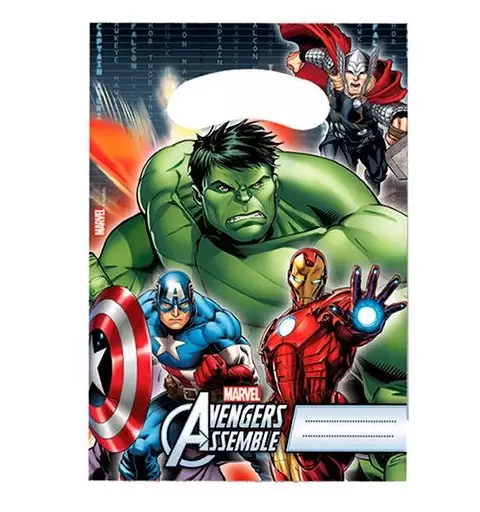 6 REGALINI PER DOPO FESTA COMPLEANNO  AVENGERS MARVEL THOR IRON MAN