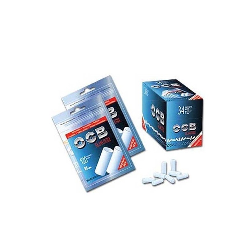 4080 Filtri OCB Slim 6mm 5000 Cartine Rizla Corte Blu Libretti Per Tabacco Kit