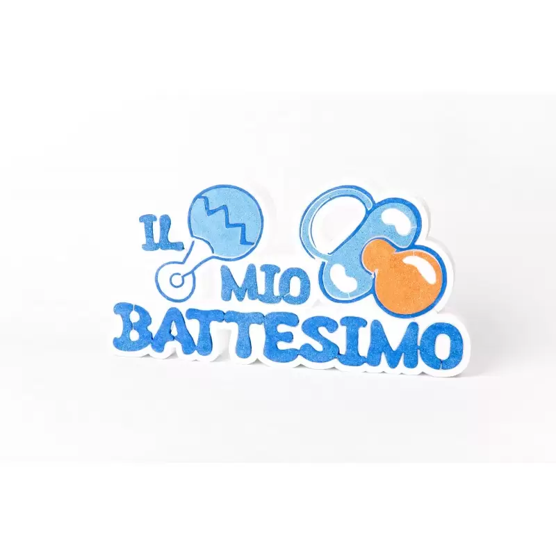 DECORAZIONE POLISTIROLO BATTESIMO SONAGLIO CIUCCIO DECORAZIONE