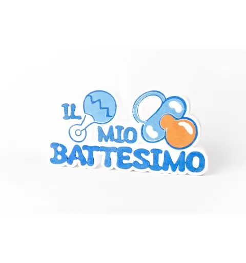 DECORAZIONE POLISTIROLO BATTESIMO SONAGLIO CIUCCIO DECORAZIONE