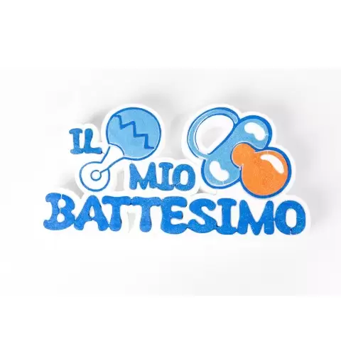 DECORAZIONE POLISTIROLO BATTESIMO SONAGLIO CIUCCIO DECORAZIONE