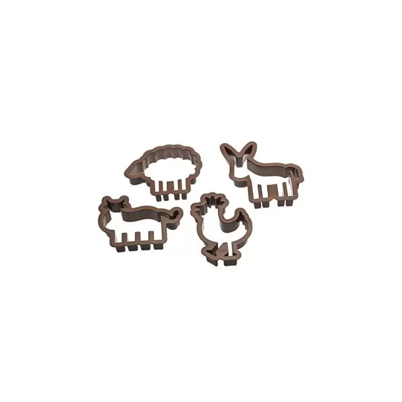FORMINE TAGLIAPASTA ANIMALI DELLA FATTORIA 4 PZ DECORA STAMPINI DOLCI BISCOTTI