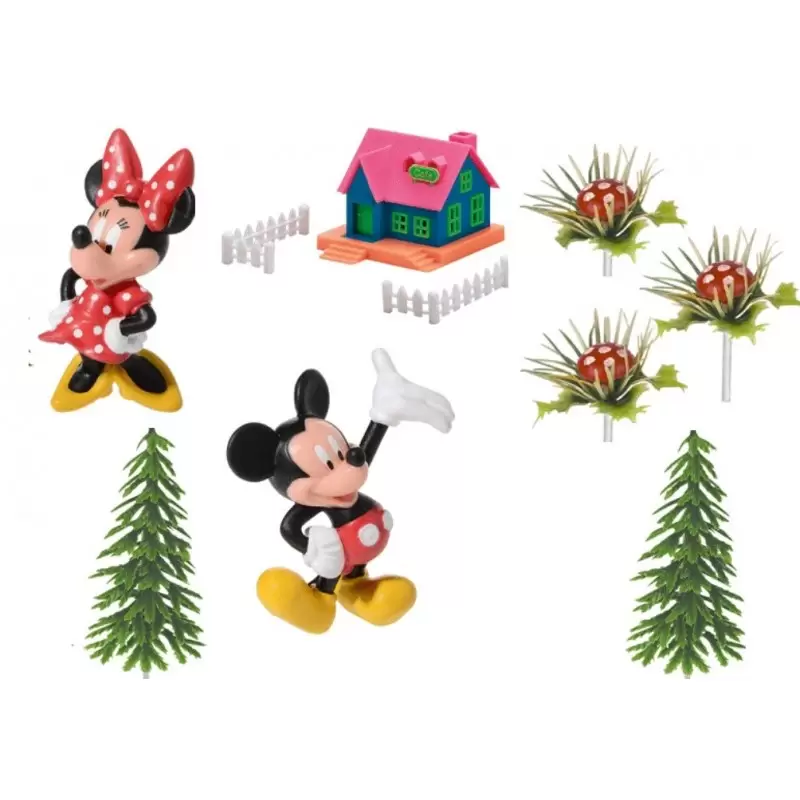72159 KIT DECORAZIONE TORTA FESTA TOPOLINO MINNIE DISNEY CASETTA 