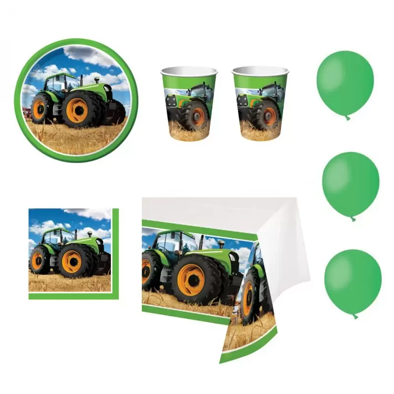 TRATTORE COORDINATO TAVOLA TRATTORI ADDOBBI KIT N 8 COMPLEANNO BAMBINO 