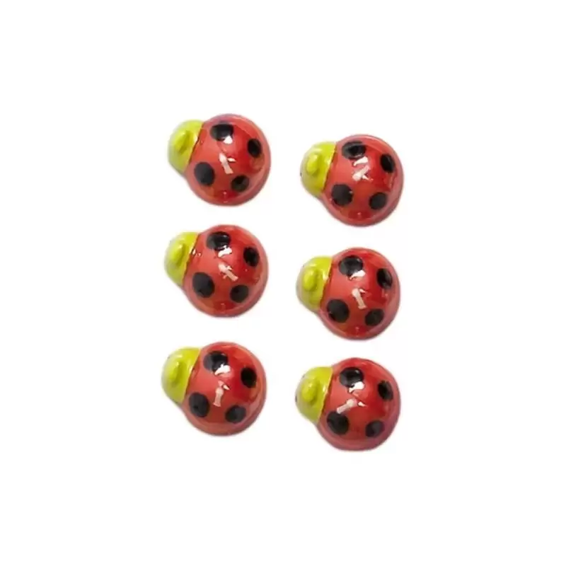 CANDELINE COMPLEANNO COCCINELLE 6 PZ CANDELE CC85/13 TORTA FESTA BAMBINA ADULTI