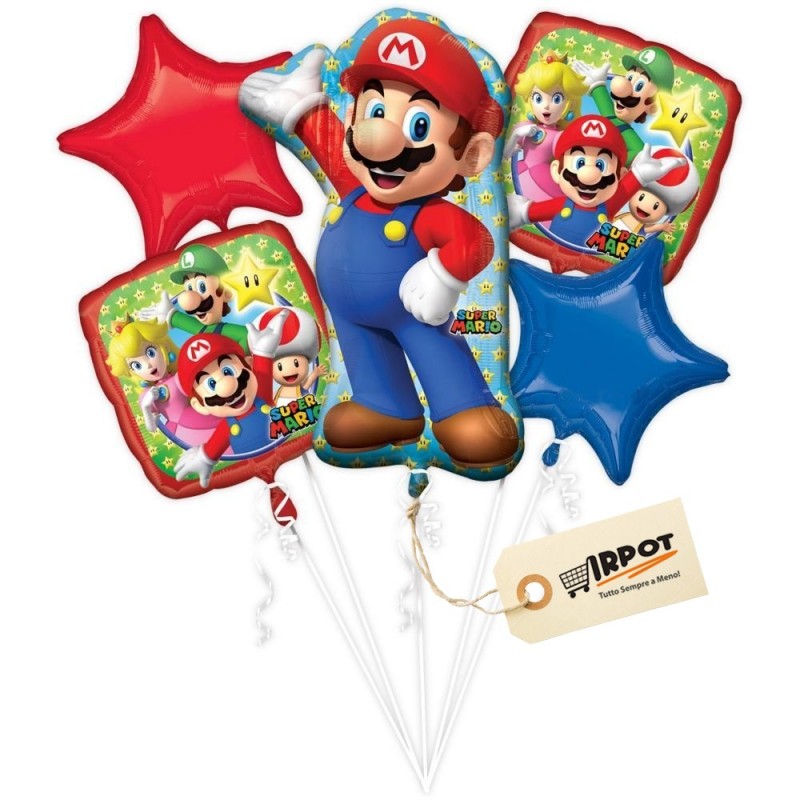 Bouquet di palloncini Super Mario Bros