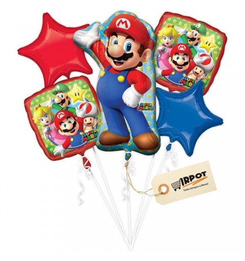 Bouquet di palloncini Super Mario Bros