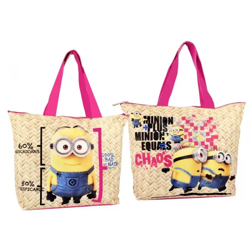BORSA MARE MINIONS 2 CATTIVISSIMO ME CHAOS G92890 BORSONE SPIAGGIA SPORT BAMBINI