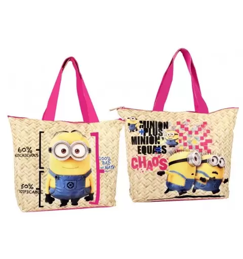 BORSA MARE MINIONS 2 CATTIVISSIMO ME CHAOS G92890 BORSONE SPIAGGIA SPORT BAMBINI