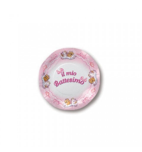 BATTESIMO ORSETTO BAMBINA ROSA COORDINATO KIT N 17