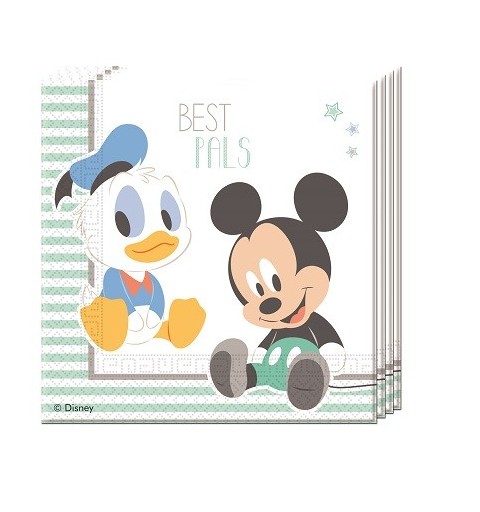 KIT N 3 - ADDOBBI PRIMO COMPLEANNO TOPOLINO INFANT -  MICKEY MOUSE