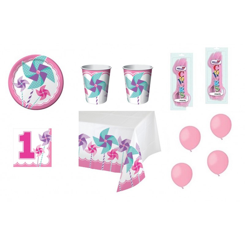kit girandola rosa per primo compleanno bambina