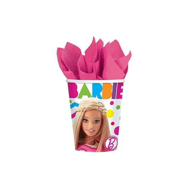 BICCHIERI BARBIE 8 PZ