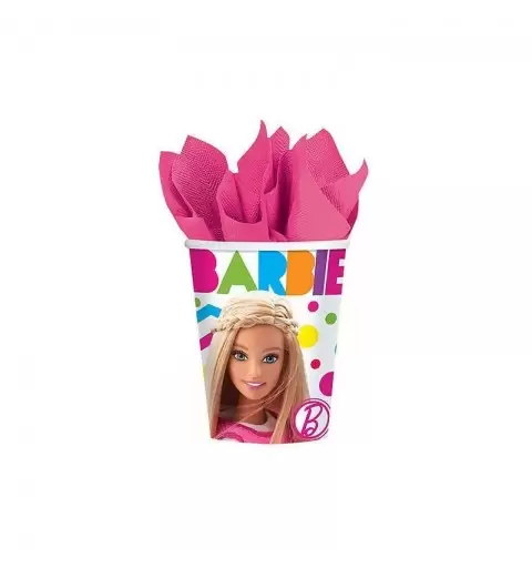 BICCHIERI BARBIE 8 PZ