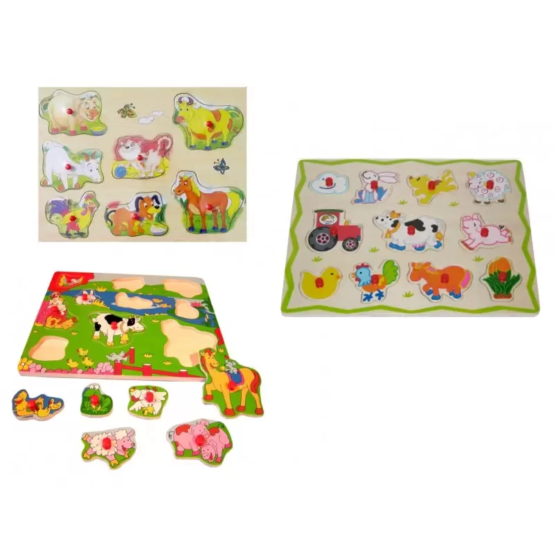 PUZZLE IN LEGNO FATTORIA 3 PZ ( 5067A + 4097A + 4623A )