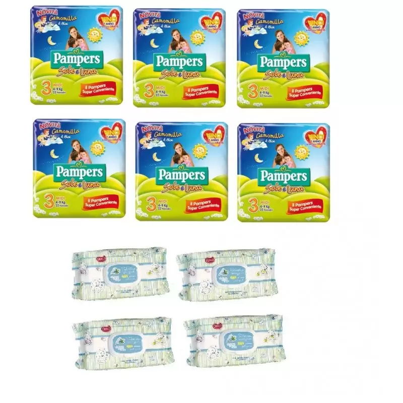 pannolini sole e luna pampers salviettine dealo