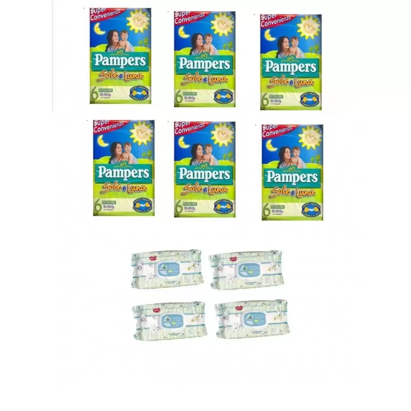 pannolini pampers sole e lune salviettine dealo