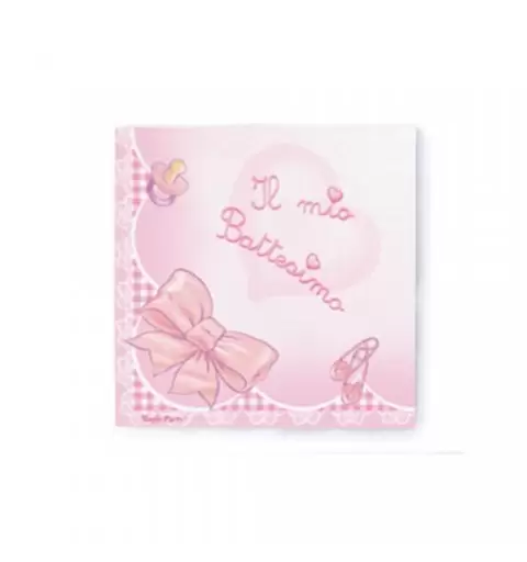 TOVAGLIOLI BATTESIMO FIOCCO ROSA 20 PZ