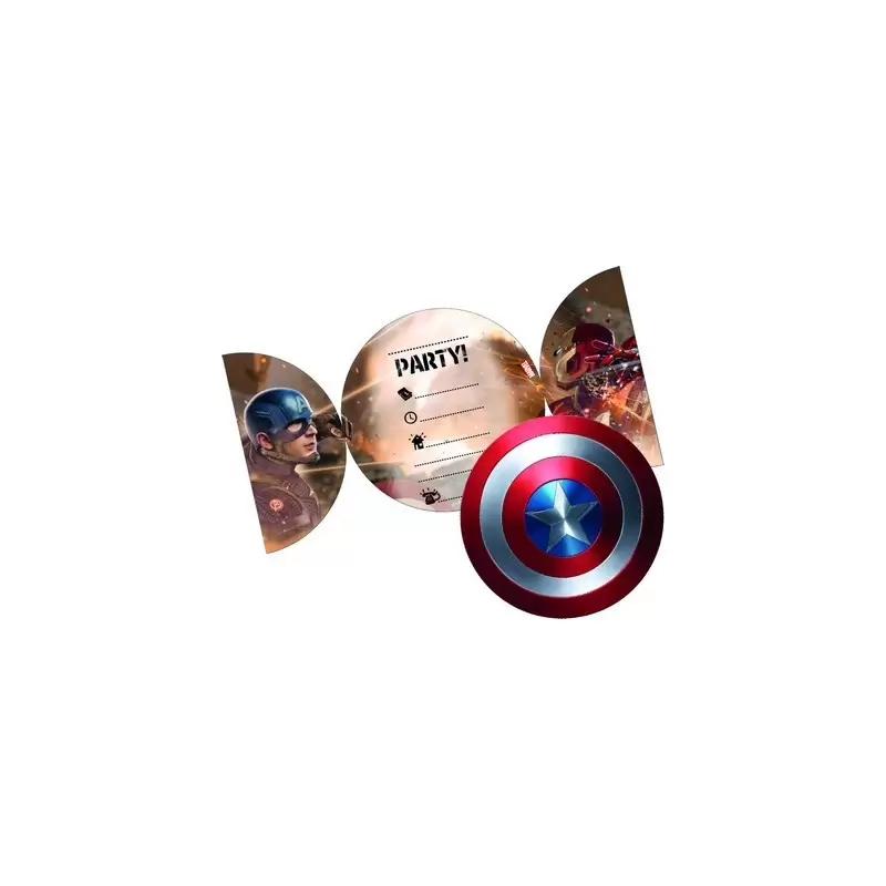 INVITI COMPLEANNO AVENGERS CIVIL WAR 86638
