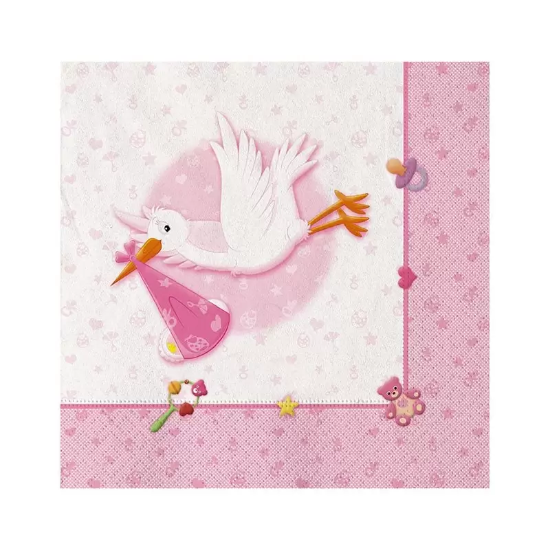 TOVAGLIOLI BENVENUTA CICOGNA ROSA 20 PZ