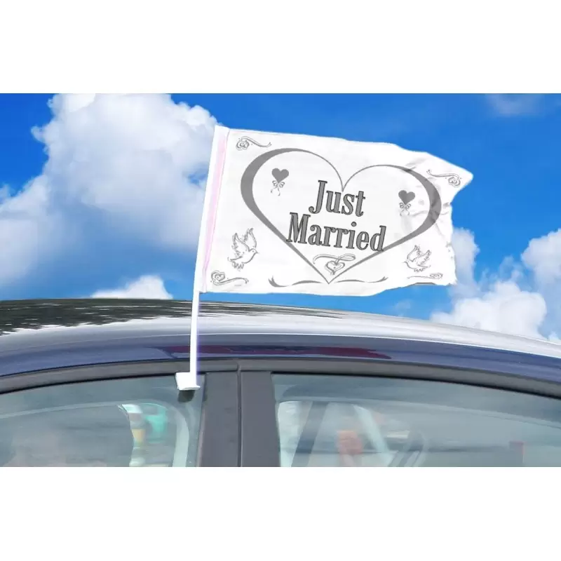 BANDIERINA JUST MARRIED AUTO SPOSI