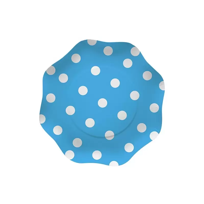 PIATTI POIS CELESTE 10 PZ