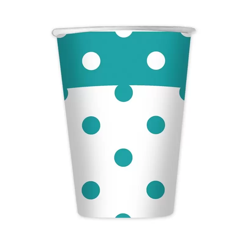 BICCHIERI POIS ACQUA MARINA 10 PZ