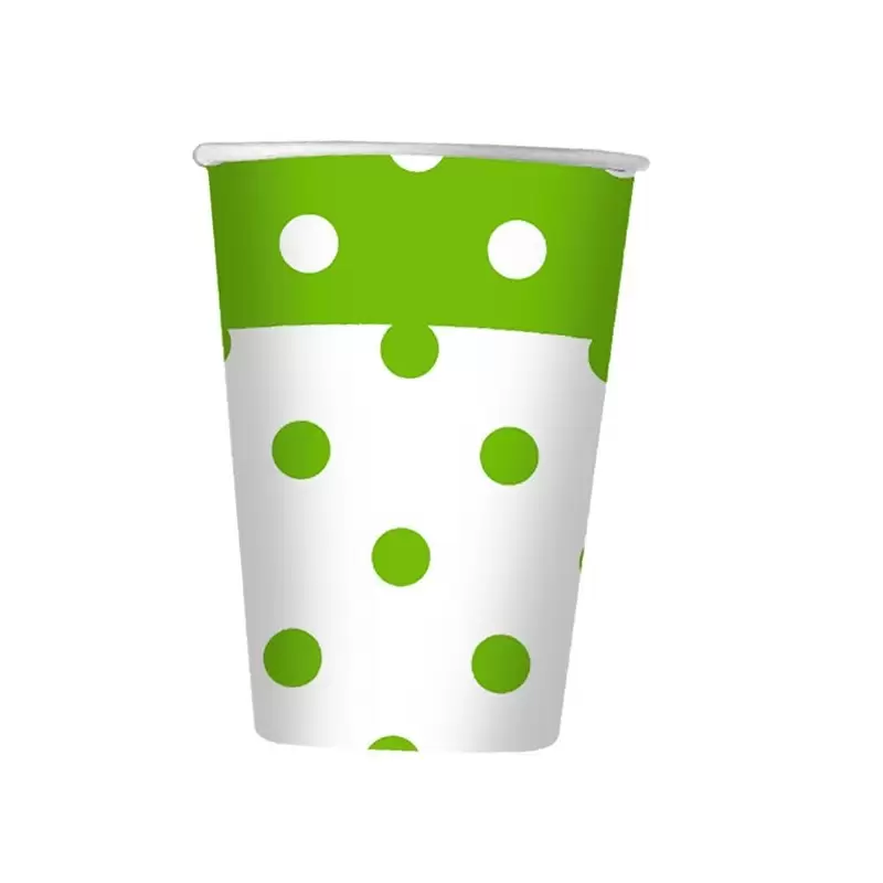BICCHIERI POIS VERDE MELA 10 PZ