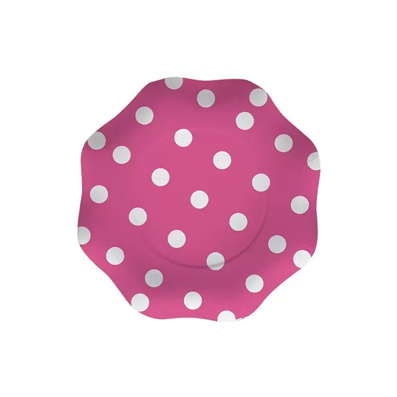 PIATTI POIS FUXIA 10 PZ