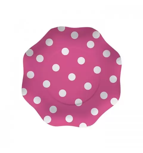 PIATTI POIS FUXIA 10 PZ