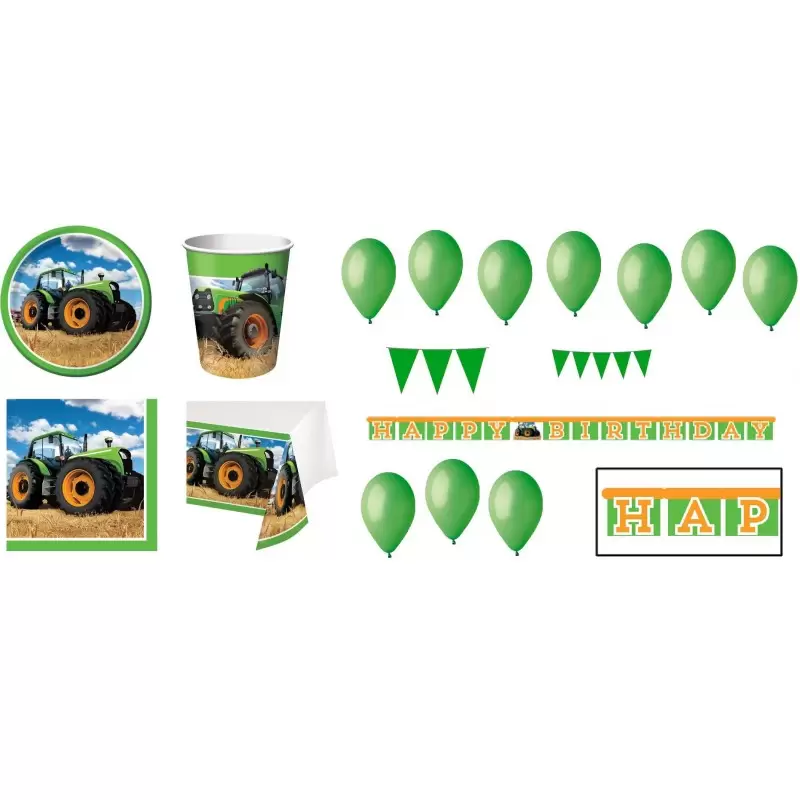 KIT TRATTORE TRATTORI PER FESTE COMPLEANNO
