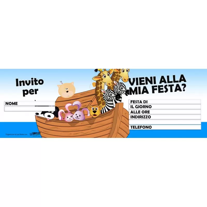 Inviti compleanno Arca di Noè