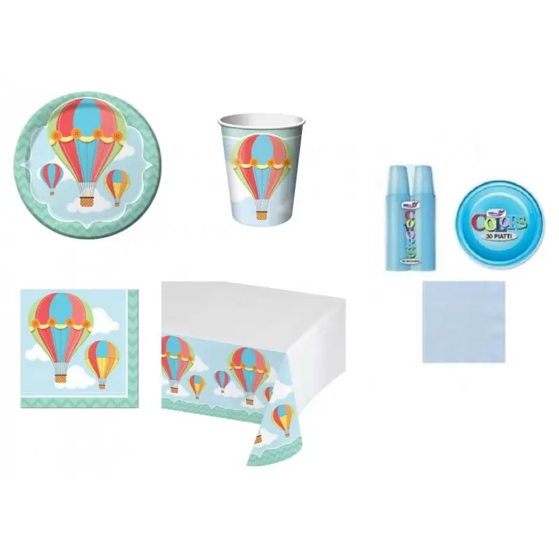 kit compleanno mongolfiera bambino