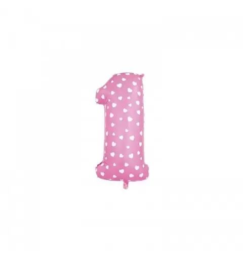 FOIL NUMERO 1 ROSA CON CUORI (RCRC 1/01)