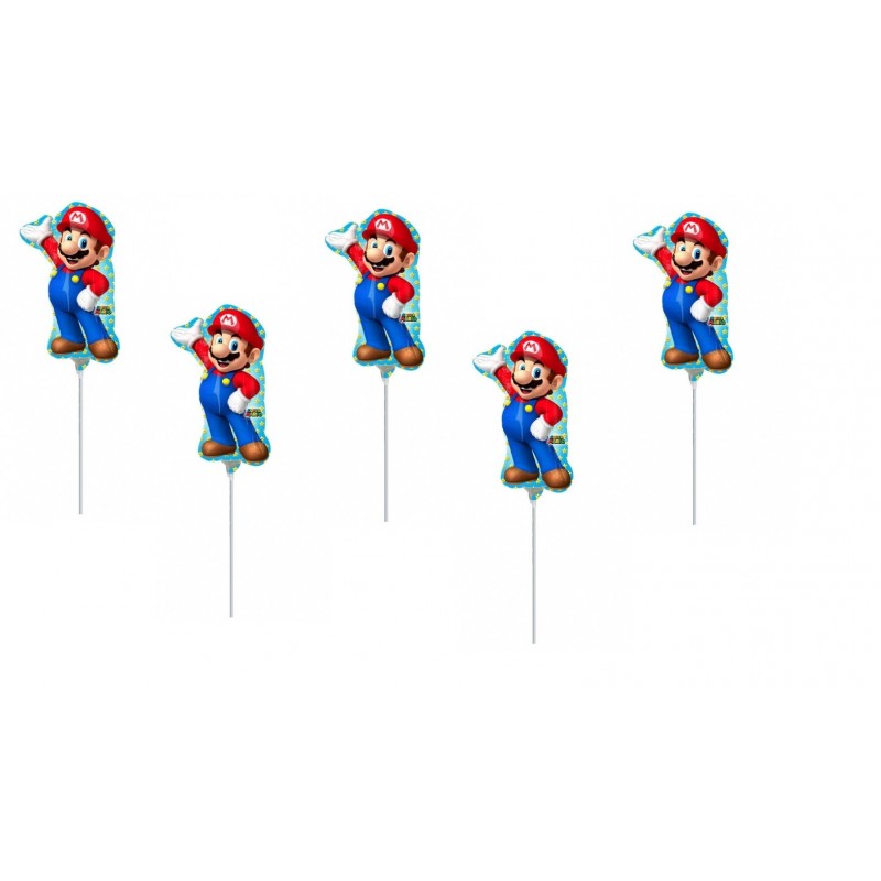 Mario Festa Compleanno Decorazione 5 Anni, Palloncini Super Mario