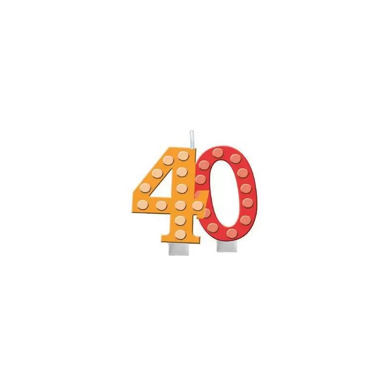 CANDELINA 40 ANNI COMPLEANNO ADULTI 100412