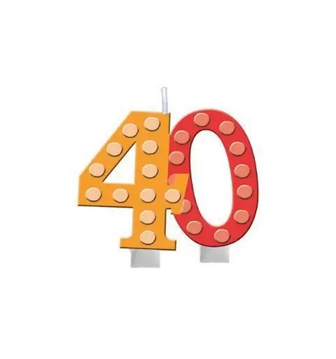 CANDELINA 40 ANNI COMPLEANNO ADULTI 100412