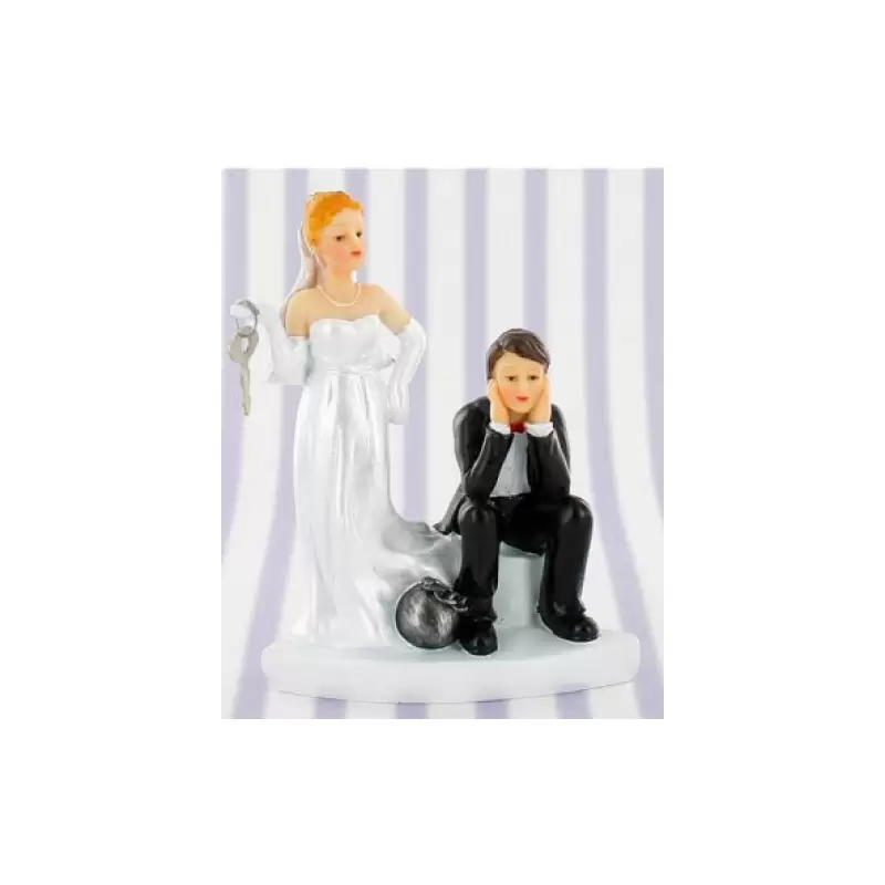 TOPPER TORTA SPOSA CON CHIAVE 28424(c) 
