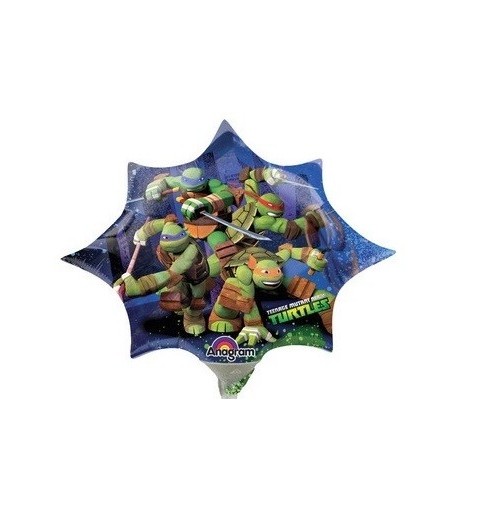 palloncini tartarughe ninja numero foil