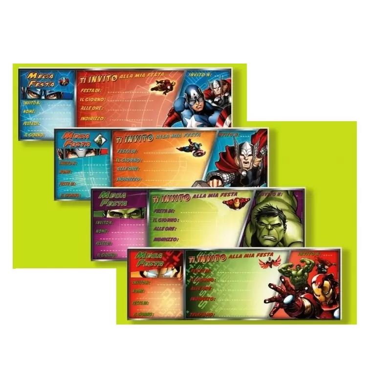 BLOCCHETTO INVITI AVENGERS