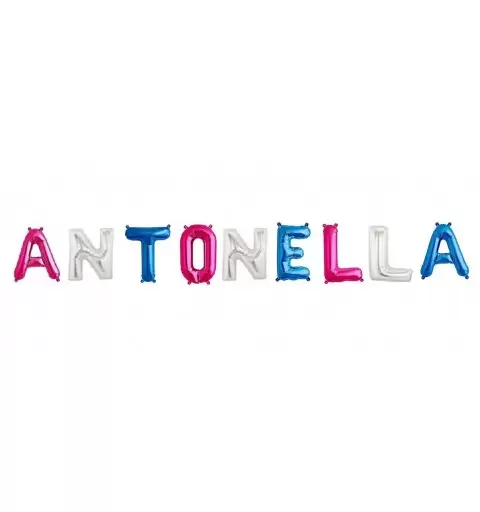 9 PALLONCINI LETTERE ALFABETO FOIL