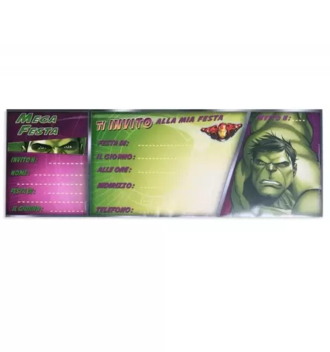 BLOCCHETTO INVITI HULK