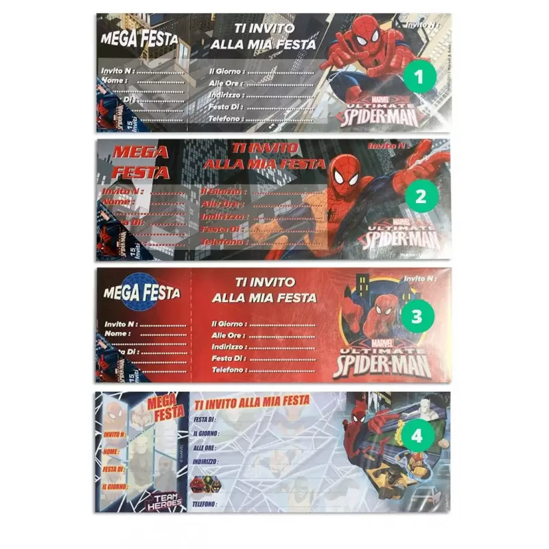BLOCCHETTO INVITI SPIDERMAN