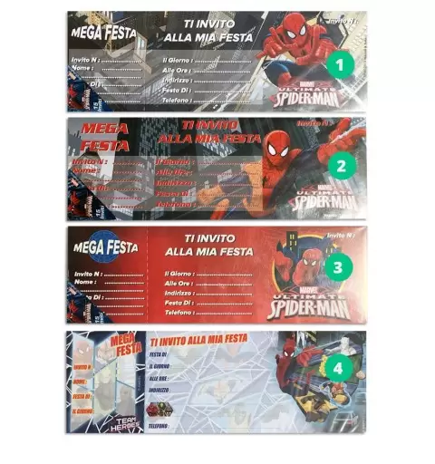 BLOCCHETTO INVITI SPIDERMAN