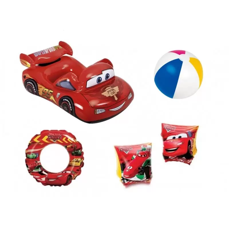 GIOCHI GONFIABILI CARS ( MACCHININA GONFIABILE + BRACCIOLI+ CIAMBELLA + PALLA )